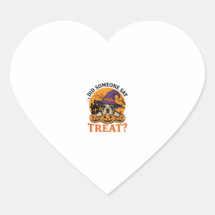 Halloween Bulldog Witch Dog Treat Vintage Shirt De Heart Sticker