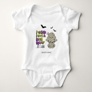 Halloween Bum Wrap Mummy Baby Green ID683 Bodysuit
