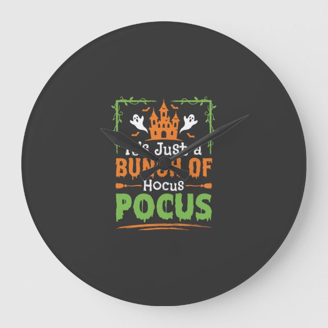 Halloween Bunch of Hocus Pocus Large Clock (Front)
