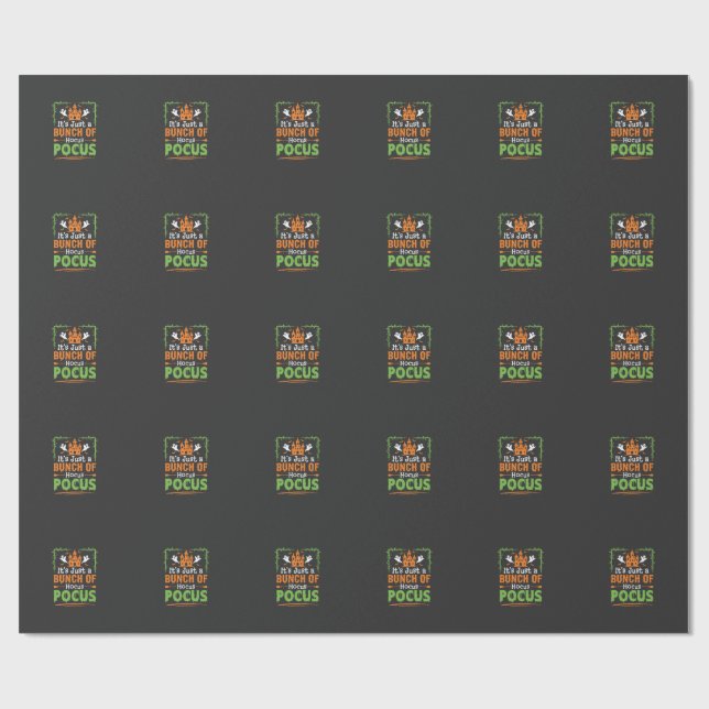 Halloween Bunch of Hocus Pocus Wrapping Paper (Flat)
