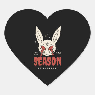 Halloween Bunny Heart Sticker