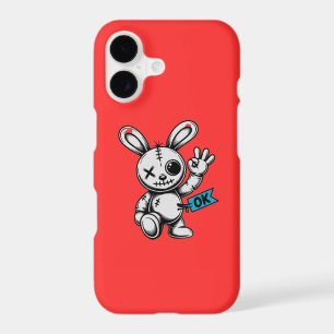 Halloween Bunny iPhone 17 Case – Red Protective Ph