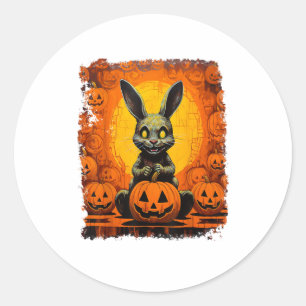 Halloween Bunny Rabbit  Classic Round Sticker