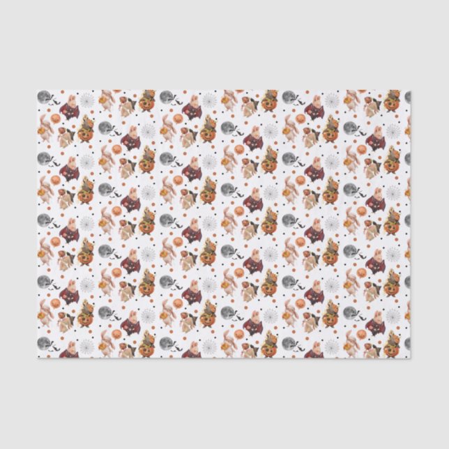 Halloween Bunny Tissue Paper  (Front)