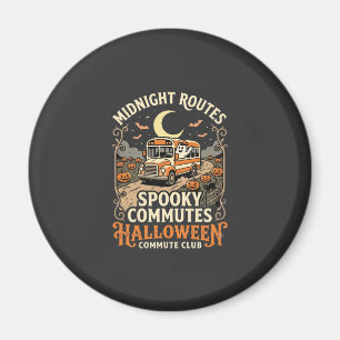 Halloween Bus Driver Midnight Route Magnet
