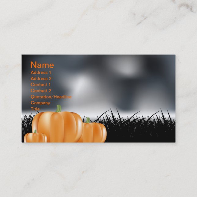 Halloween Business Card (Front)