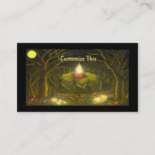 Halloween business cards,witches,black,cats business card