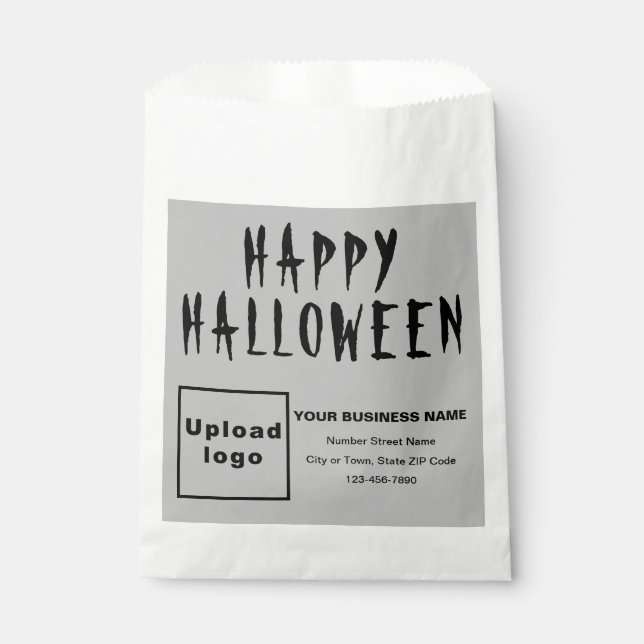 Halloween Business Grey Background Paper Bag (Front)