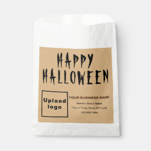Halloween Business Light Brown Background Favour Bags