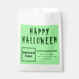 Halloween Business Light Green Background Favour Bags