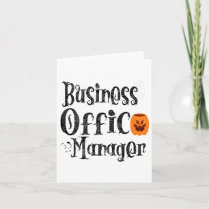 Halloween Business Office Manager Funny Front Pump Card