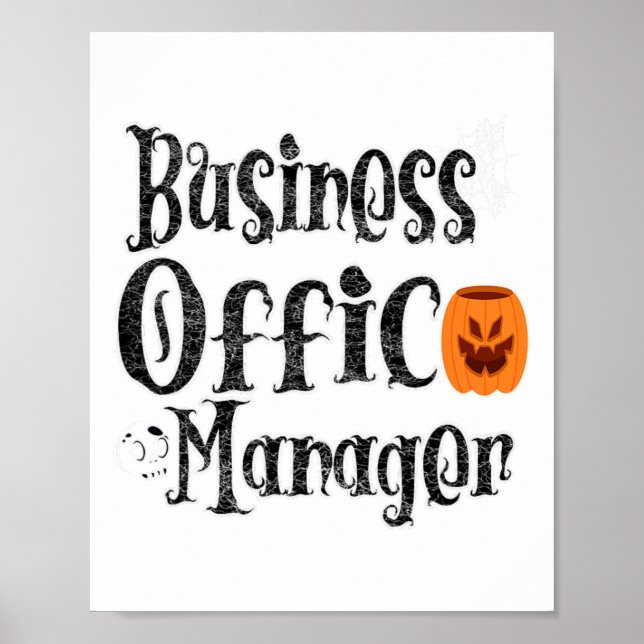 Halloween Business Office Manager Funny Front Pump Poster (Front)