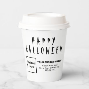 Halloween Business White Paper Cup