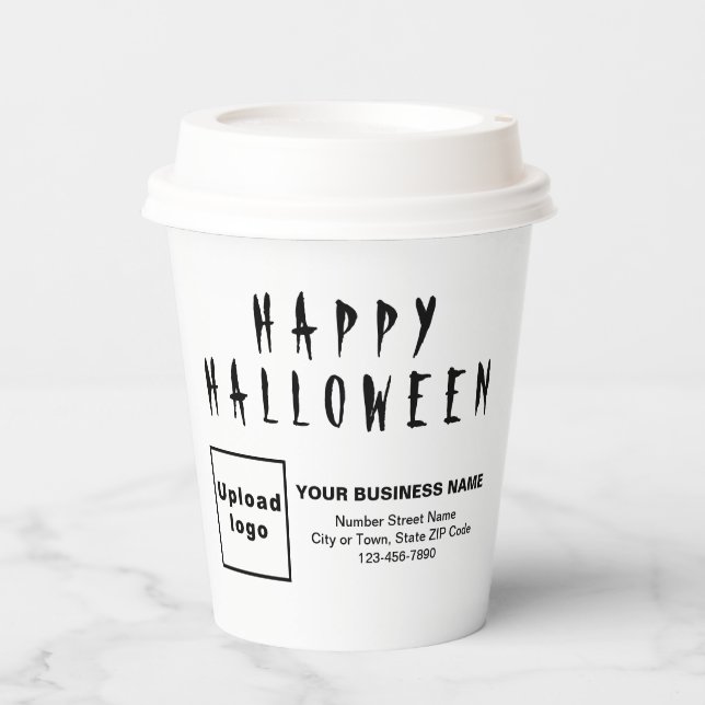 Halloween Business White Paper Cup (Front)