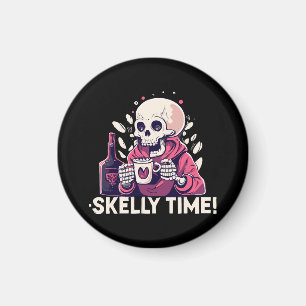 halloween but its skelly time magnet