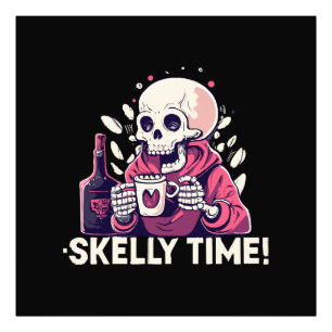 halloween but its skelly time photo print