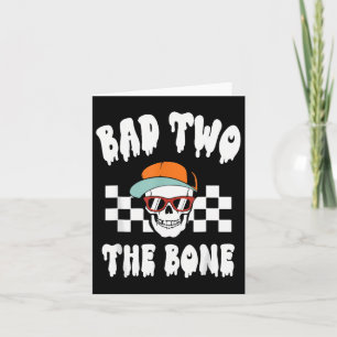 Halloween Byd Two The Bone Funny 2nd Birthday Skel Card