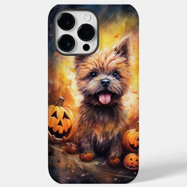Halloween Cairn Terrier With Pumpkins Scary  Case-Mate iPhone Case (Back)