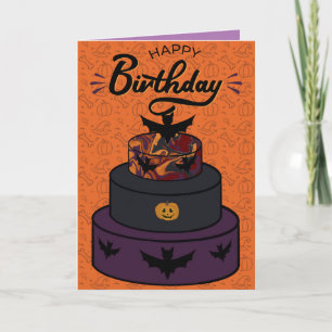 Halloween Cake Birthday Card