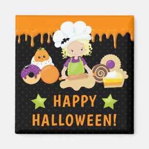 Halloween Cakes and Baking Blonde Girl Magnet