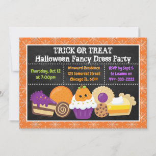 Halloween Cakes and Treats Party Invitation