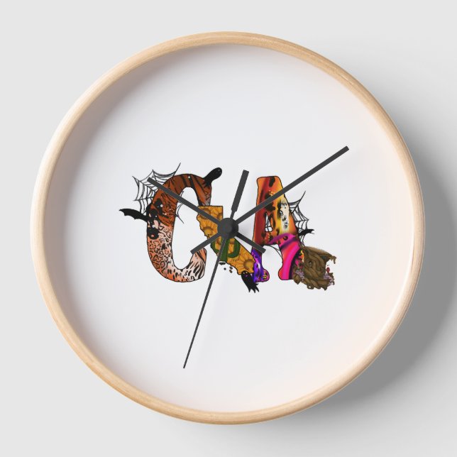 Halloween California Clock (Front)