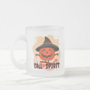 Halloween Call of Spirit Frosted Glass Coffee Mug