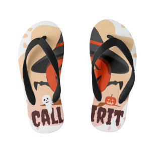 Halloween Call of Spirit Kid's Flip Flops
