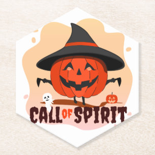 Halloween Call of Spirit Paper Coaster