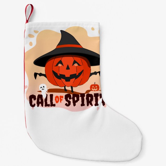 Halloween Call of Spirit Small Christmas Stocking (Front)
