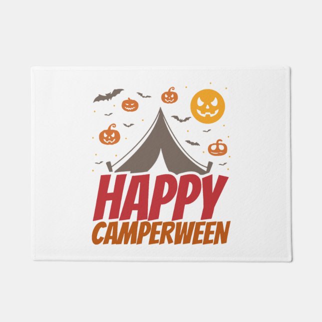 Halloween Camper Camping Outdoor Doormat (Front)
