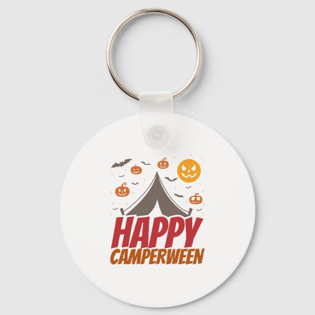 Halloween Camper Camping Outdoor Key Ring (Front)