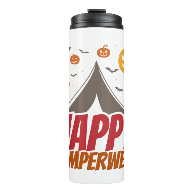 Halloween Camper Camping Outdoor Thermal Tumbler (Front)