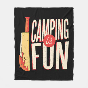 Halloween Camping Fleece Blanket
