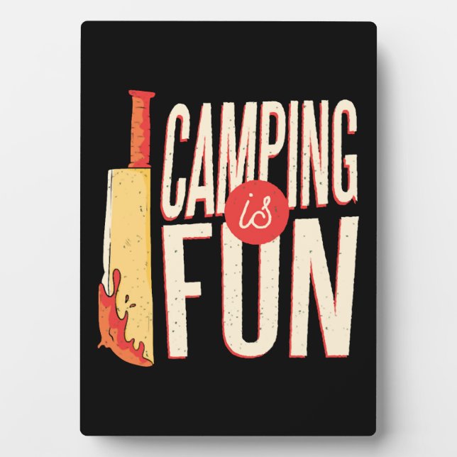 Halloween Camping  Plaque (Front)