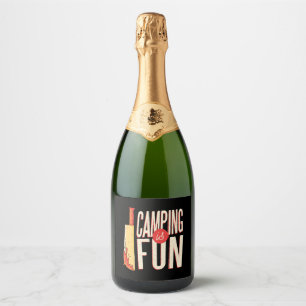 Halloween Camping  Sparkling Wine Label