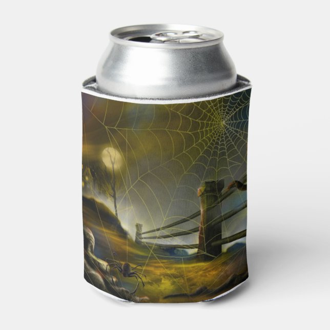 Halloween Can Cooler/Haunted Scene Cooler (Can Front)
