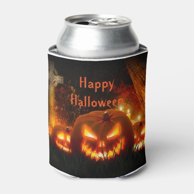 Halloween Can Cooler/Jack-O-Lanterns Cooler (Can Front)
