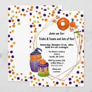Halloween Candies and Treats Halloween Invitation