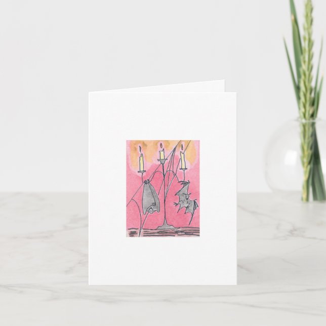Halloween Candlebats Card (Front)