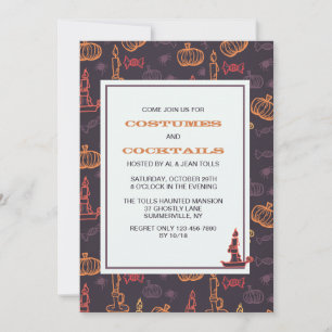 Halloween Candles Invitation