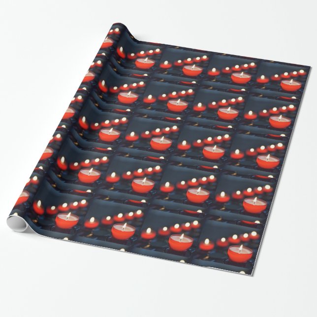 Halloween candles wrapping paper (Unrolled)