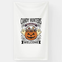 Halloween Candy Collector Vintage Engraving Pumpki