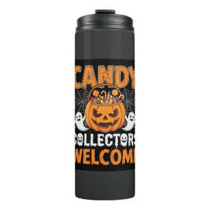Halloween Candy Collectors Welcome Pumpkin Vector Thermal Tumbler