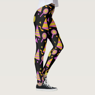Halloween Candy Confetti Bright Leggings