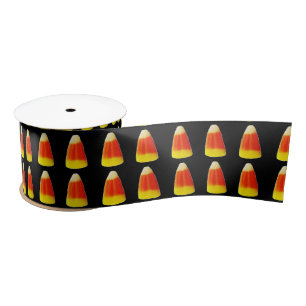Halloween Candy Corn 3" Ribbon Satin Ribbon
