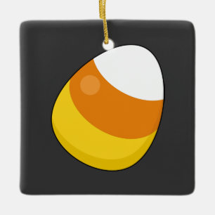 Halloween Candy Corn Ceramic Ornament