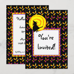 Halloween Candy Corn Custom Party Invitations