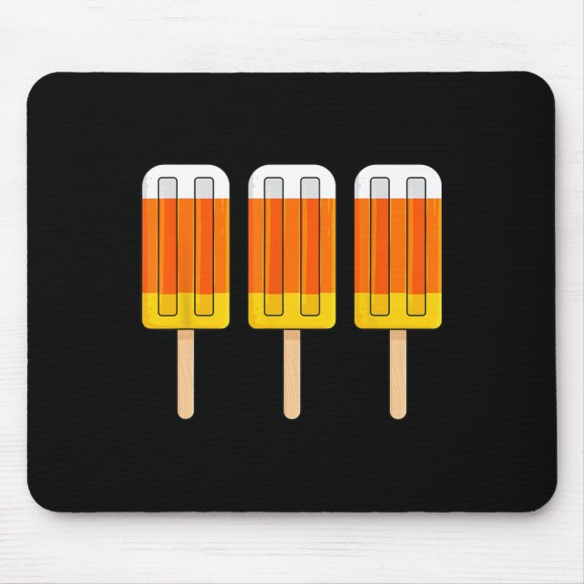 Halloween Candy Corn Fun Ice Cream Popsicles  Mouse Mat (Front)