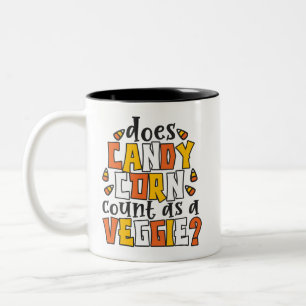 Halloween Candy Corn Funny Two-Tone Coffee Mug